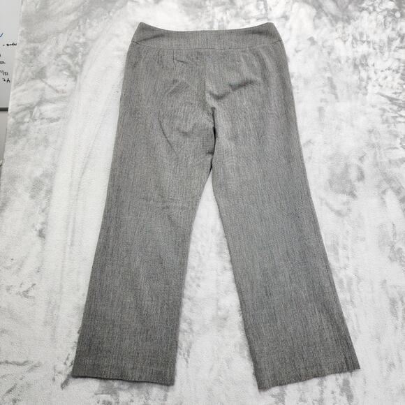 Vintage 90s Apostrophe Pants Womens 14 Gray Mid Rise Trouser Leg Stretch Office - Picture 2 of 10